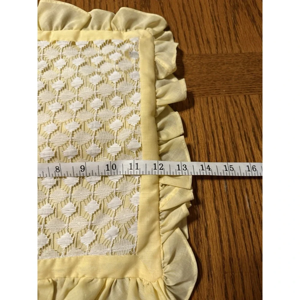 Vintage‎ Hand Embroidered Lace Boudoir Pillow Cover Sham 13